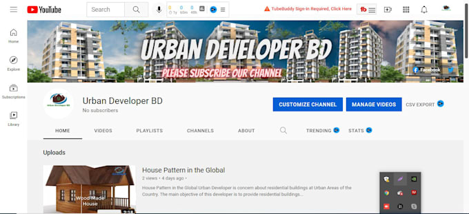 create youtube channel with logo, art design setup and SEO