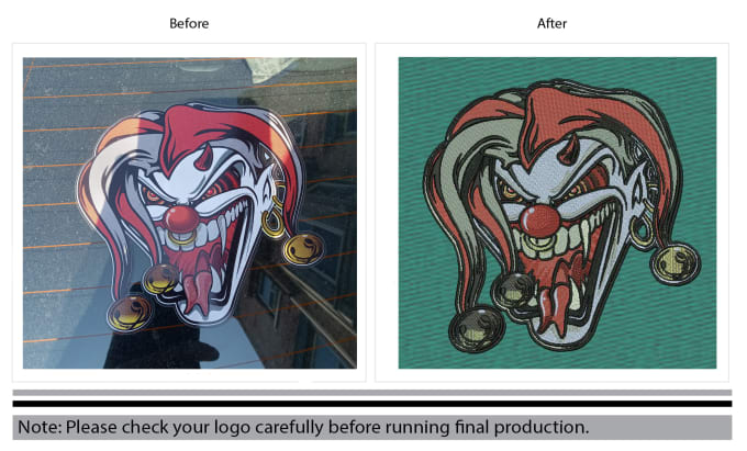 do embroidery digitizing logo into dst, pes, emb in 2 hours