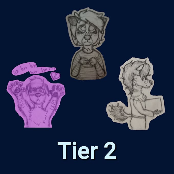 make crappy digital telegram stickers for furries