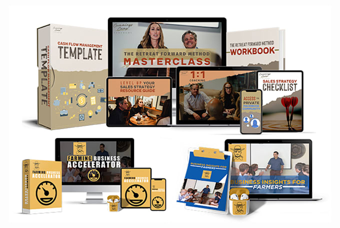 design 3d digital product mockup and ecover bundle