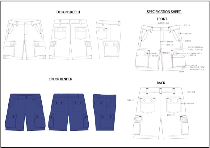 do full tech pack and fashion illustration