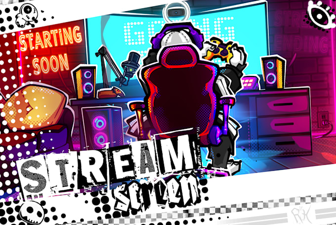 draw you a cozy screens like starting soon etc for vtubers and other stream folk