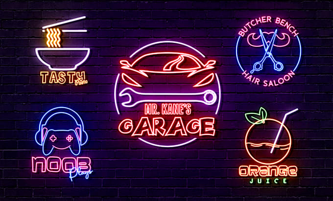design neon light logo or neon sign for you in 6 hours
