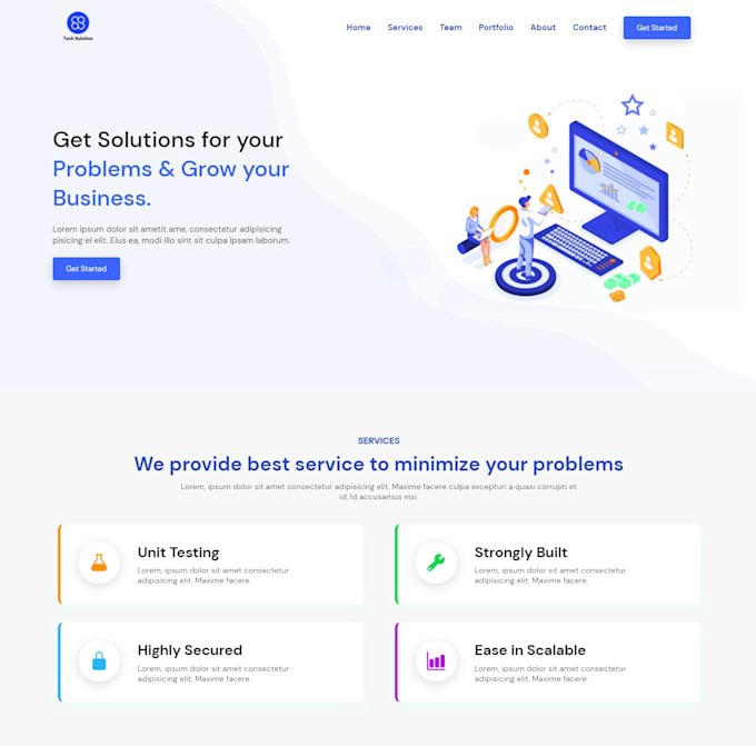 Create modern and responsive websites using html css javascript ...