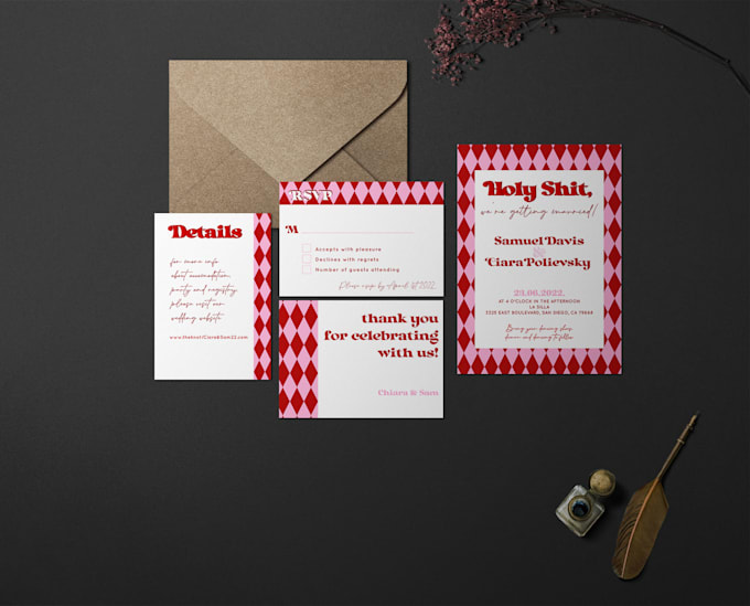 design a stunning wedding or party invitation for you