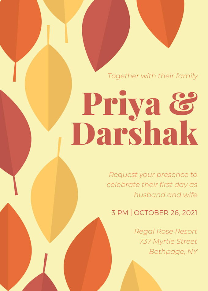 design beautiful wedding invitation card