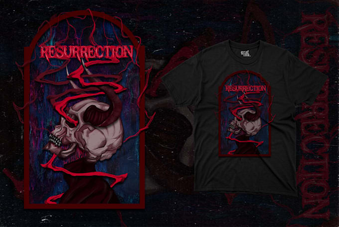 create a surrealism illustration for a tshirt