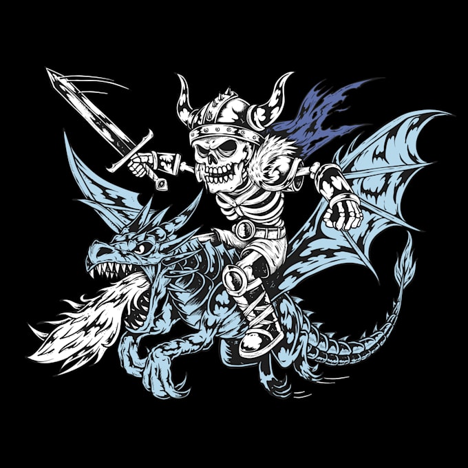 draw skull skeleton and grim reaper mascot