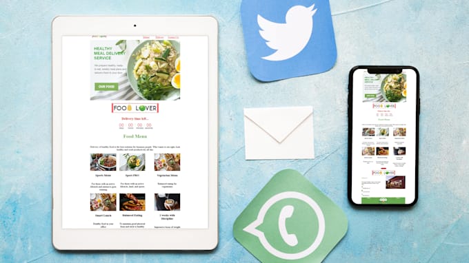 design responsive email template for stripo, HTML template