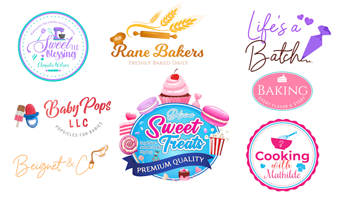 design attractive cake, bakery, or cupcake logo