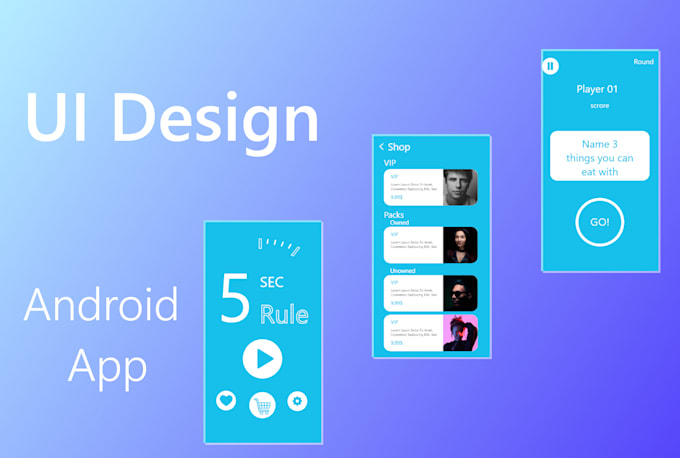 create a mobile UI design