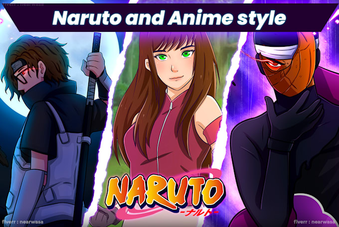 draw you in naruto style and anime character
