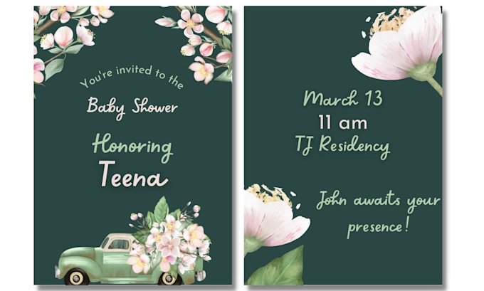 create custom invitations and greeting cards in canva