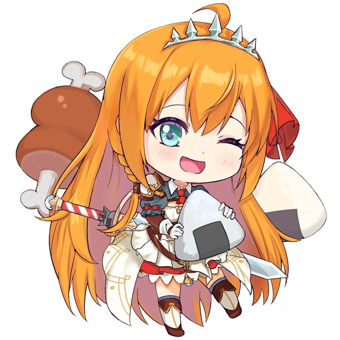 draw cute anime chibi for vtuber character