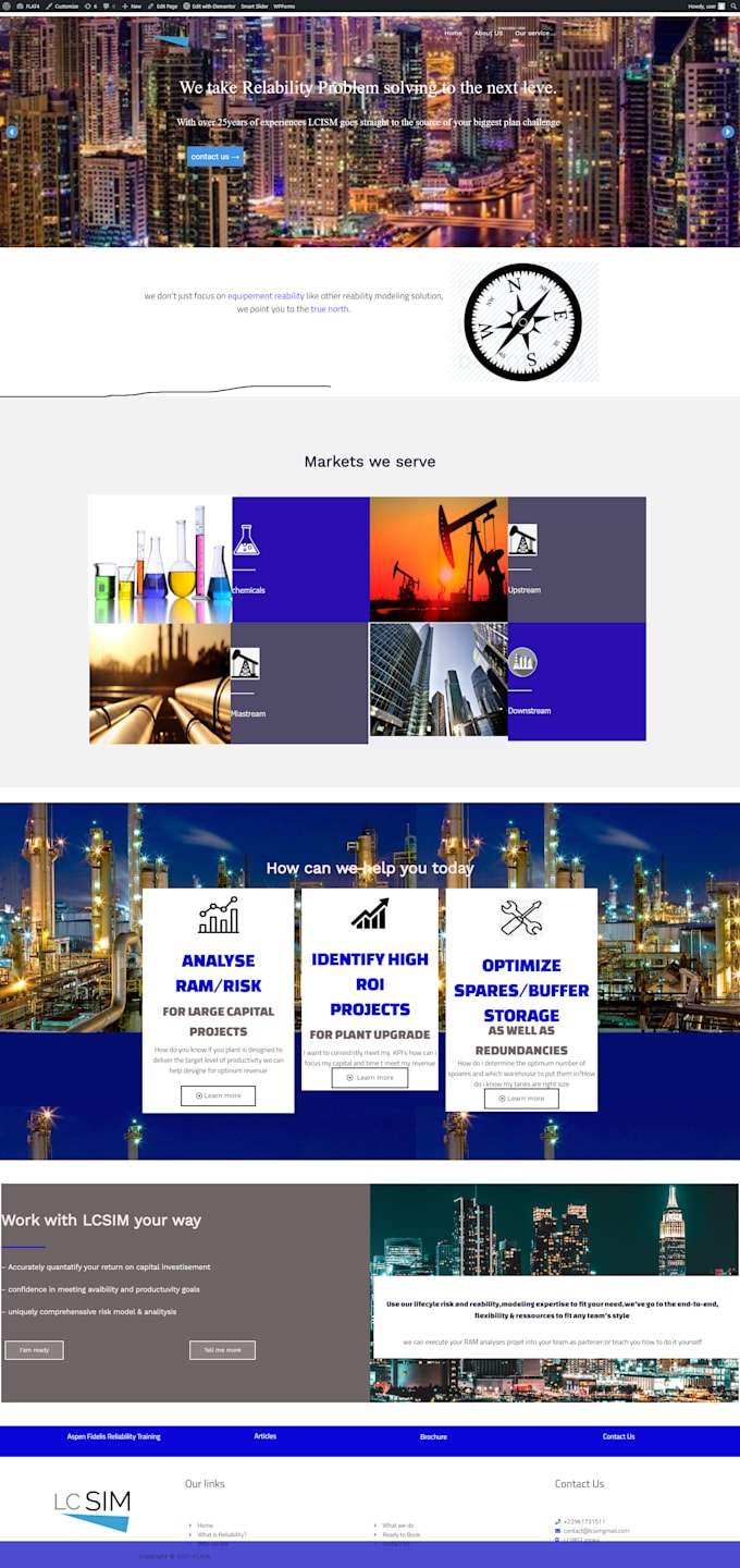create and design a wordpress website