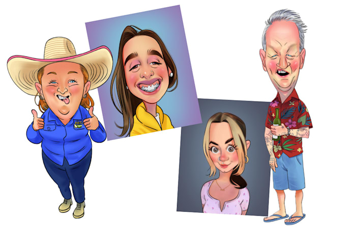 draw caricatures and invitations