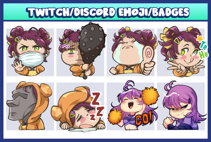 Buy Twitch Emotes Emote Pack Demon Girl Manga Emote Anime Online in India 