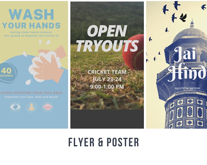 Design flyer, poster, cards, banners etc in canva by Saifmahimkar Fiverr