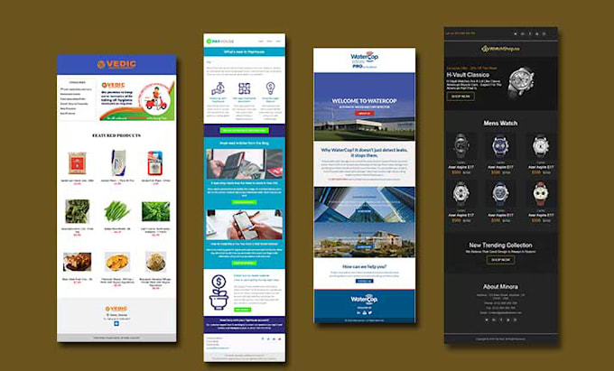 prepare cleverreach, campaigner and mailerlite email template newsletter