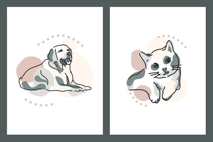 draw pet potrait or pet illustration