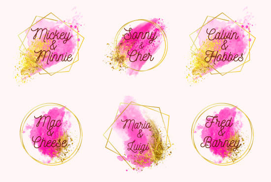 design feminine watercolor or signature logo