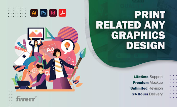 create professional designs using adobe illustrator, photoshop, and indesign