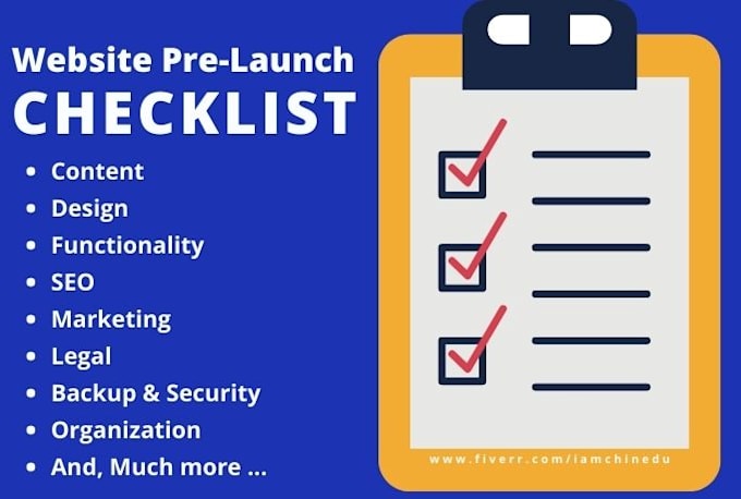 send you a 67 point wordpress website pre launch checklist