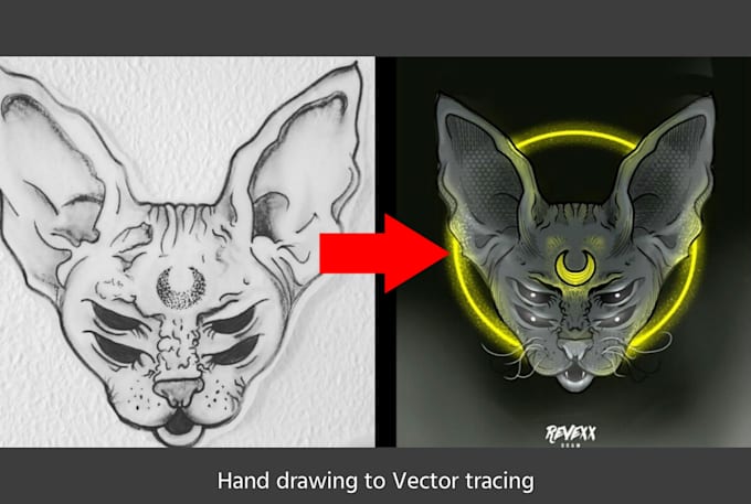 turn any hand drawn into a vector tracing
