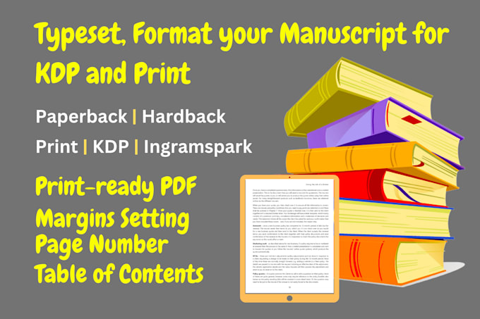 typeset, format your manuscript for ingramspark and lulu
