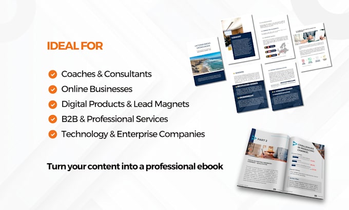 design and format a professional ebook, workbook or pdf layout