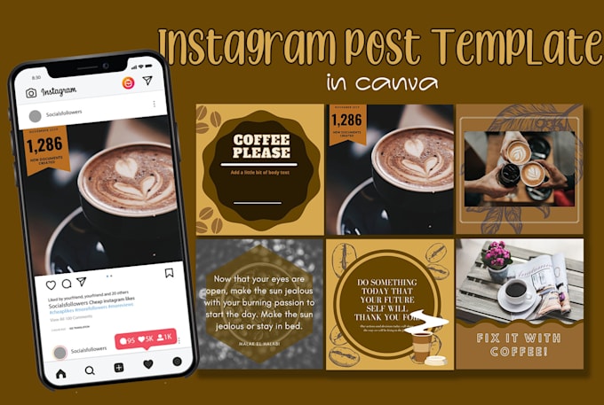 design amazing instagram post and story template in canva