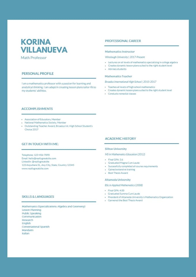provide a professional CV writing and editing