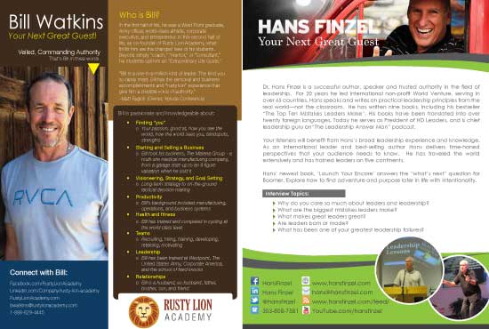 design professional speaker one sheet, artist one sheet