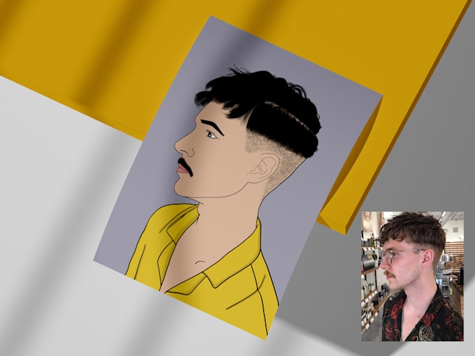 do flat drawing art of your photo