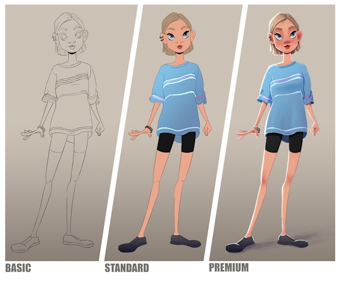 create character design, illustration, sketch or concept