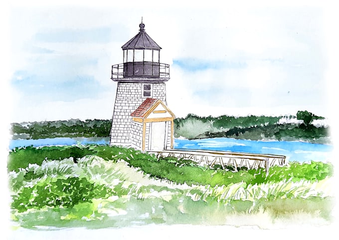 draw watercolor wedding venue