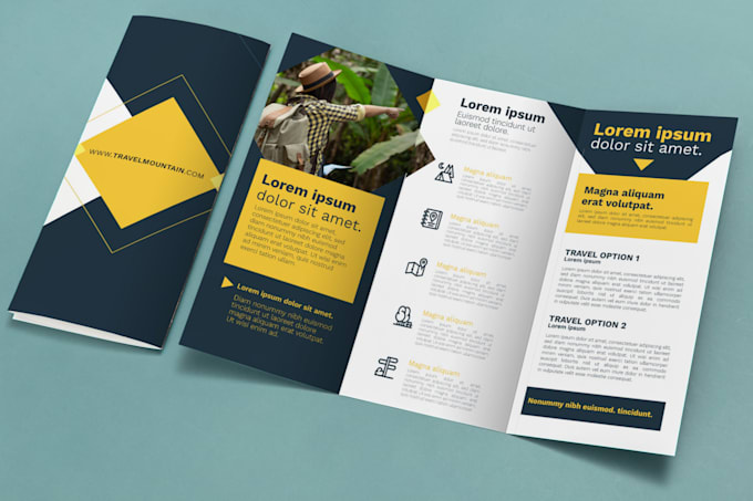 design professional flyer, bifold or trifold brochure design
