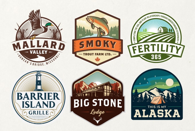 create vintage badge logo
