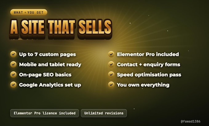 build wordpress portfolio or business website with elementor