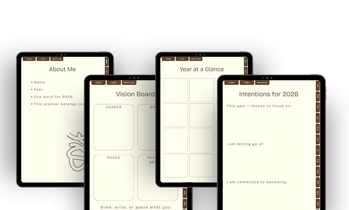 design a hyperlinked digital planner and printable planner