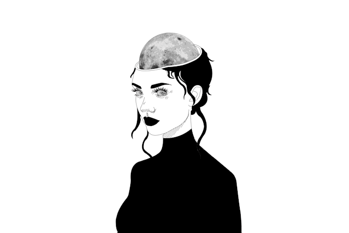 create clean black ink line art illustrations