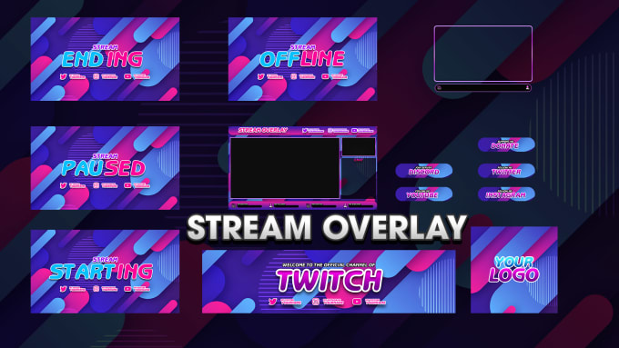 Desing twitch overlays, banner, panels by Isaiasleon | Fiverr