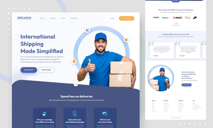 design website and landing page UI and UX in figma