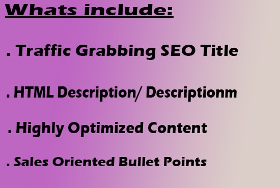 write catchy product descriptions