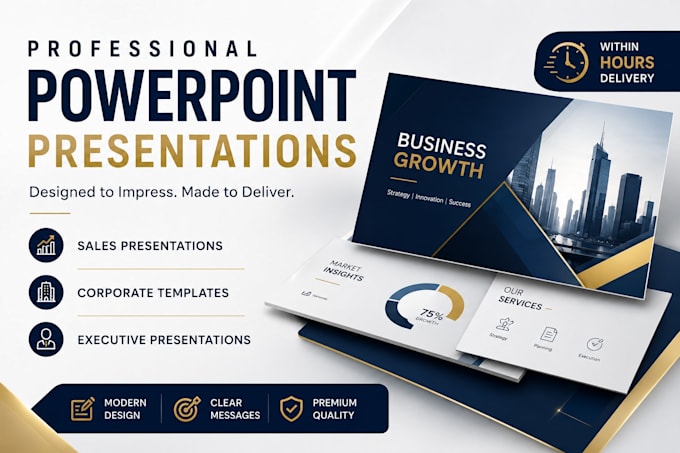 design same day powerpoint presentation or sales powerpoint in 12 hours