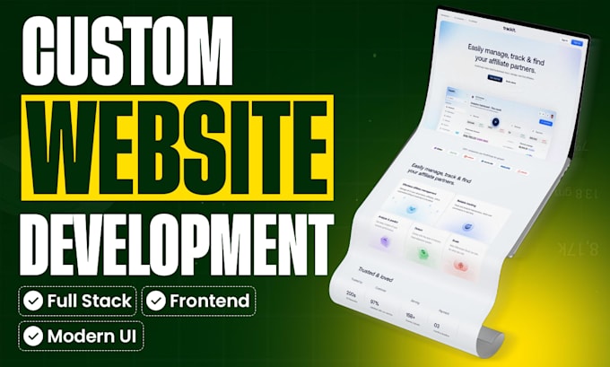 be your custom website developer as front end developer or full stack developer
