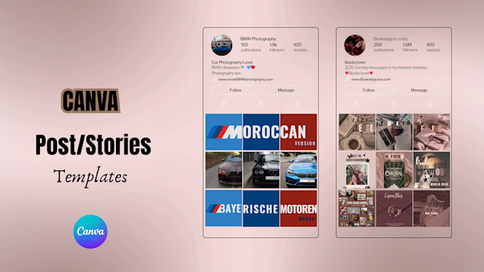 design post and story templates for instagram