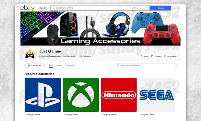 design ebay store and listing template