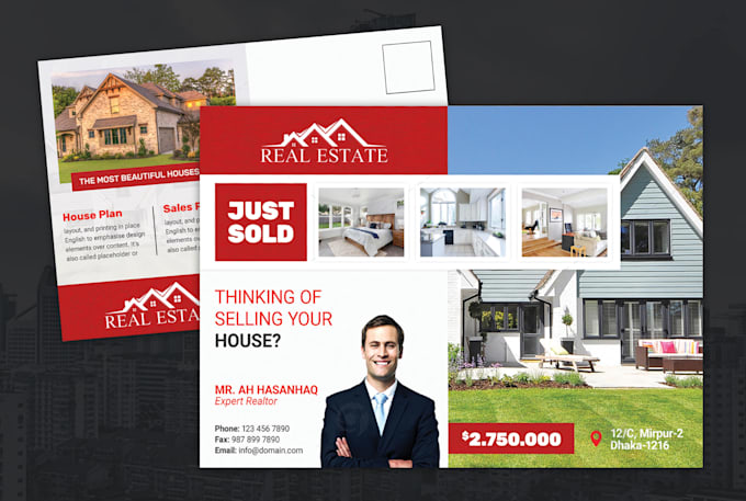 design real estate postcard and direct mail eddm