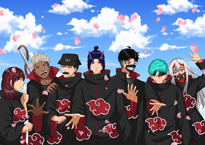 draw you in naruto shippuden or boruto anime style